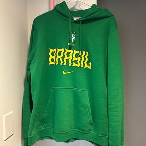 Nike Center Swoosh Brasil National Team Brazil Football Pullover Hoodie - M New